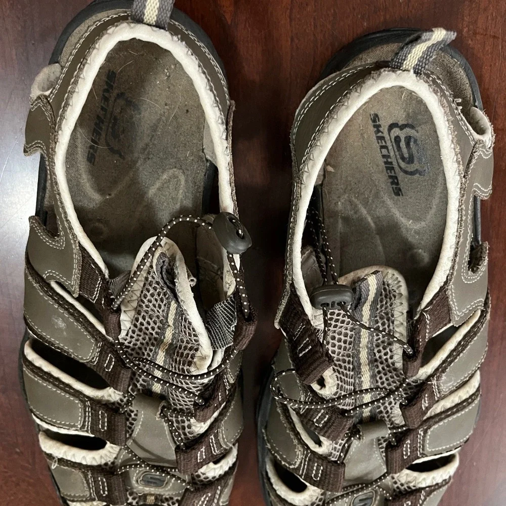 Skechers Journeyman Fisherman Outdoor Hiking Brown Sandal Men Size 11 Fair Shape